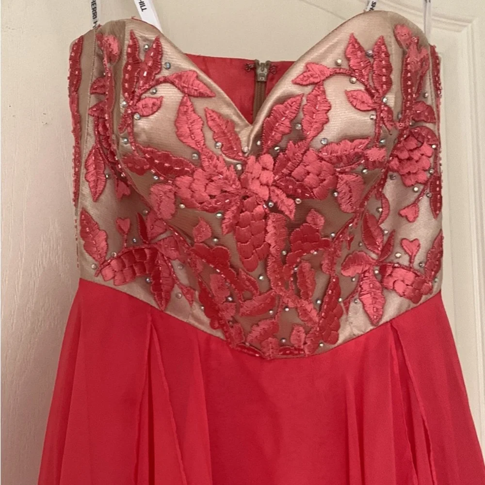 Sherri Hill Coral Dress - Picture 2 of 6
